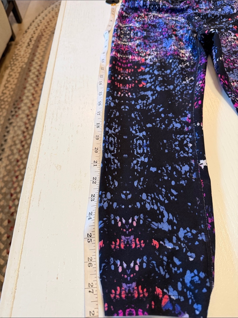 Calvin Klein Women's Performance Quick Dry Small Multi colored print Leggings - Picture 3 of 7